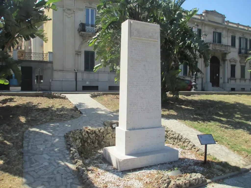 The Stele of Giovanni Pascoli Reggio Calabria