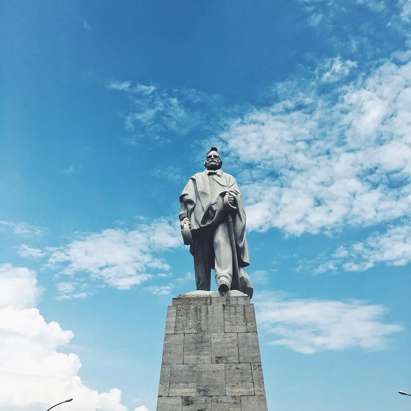 Monument to Giuseppe Garibaldi in Piazza Garibaldi, Reggio Calabria, carved in white Carrara marble