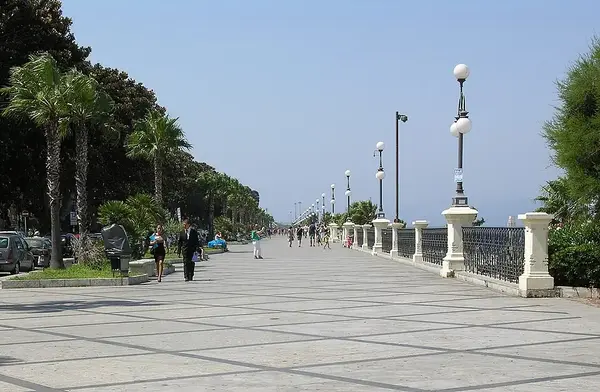 Scenic view of the Reggio Calabria waterfront along the Mediterranean coast